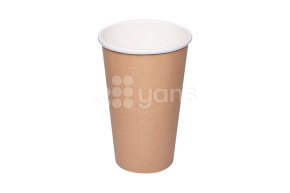 Стакан 400 мл., бумажный для горячих напитков, Крафт