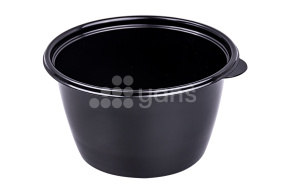 К-144, 750 мл., контейнер суповой, черный +крышка (2111804,2111805) (Cyclyc)
