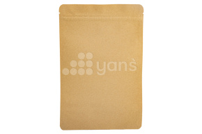 Пакет бумажный дой-пак с замком зип-лок, 160*250мм (40+40), 140мкм крафт