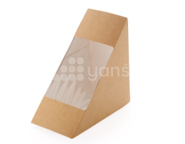 Упаковка под сендвичи Sandwich 70, 130*130*70, крафт (DOECO)