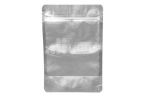 Пакет металлизированный  дой-пак с замком зип-лок, 140*210мм (40+40), 140мкм прозрачный