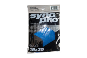 Салфетка синяя из микрофибры 35*35 см, 350 гсм Sync Pro
