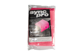 Салфетка розовая из микрофибры 35*35 см Sync Pro