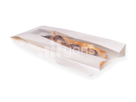 Пакет крафт, с плоским дном 110*40*260, с окном(50)