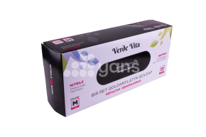 Перчатки ЧЕРНЫЕ нитриловые, смотровые, неопудренные, размер M Verde Vita