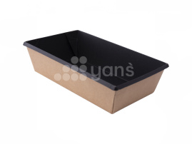 Салатник OneClick, 800 мл, крафт, изнутри черный