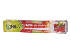 Фольга LAMINA 45 см в футляре с ножом /  1500 грамм/ 60 м /18 микрон (Новинка)